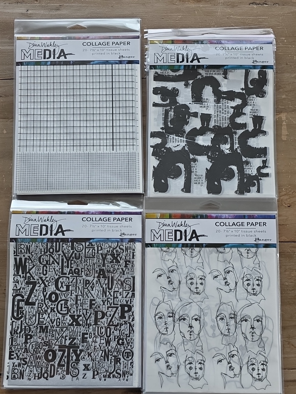 Dina Wakley Media Collage Paper Pack